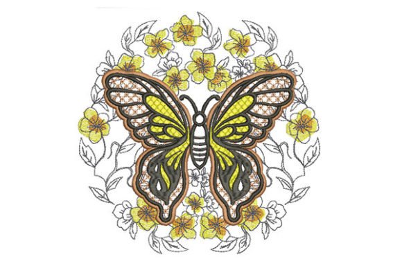 Butterfly on a Flower: A Seasonal Embroidery Gem