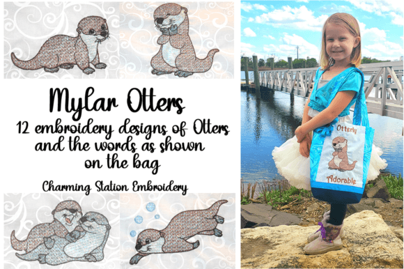 Mylar Otters: A Playful, Premium Embroidery Set for Small Shops
