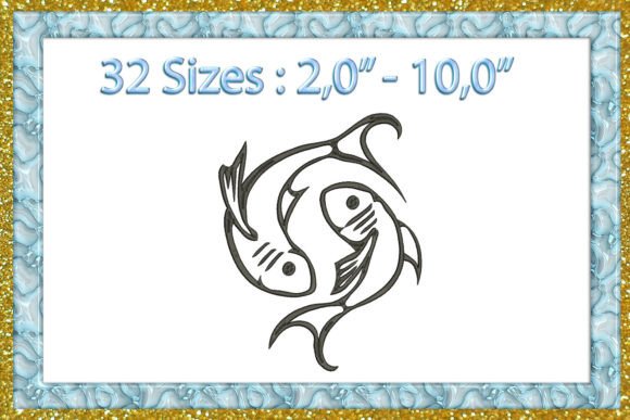 Pisces: A Thoughtful Embroidery Design for Astrology Lovers
