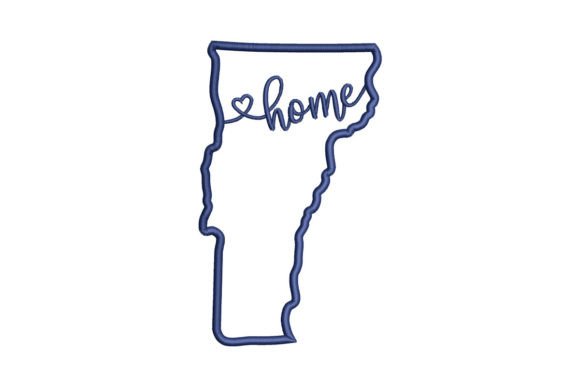 Vermont USA State Embroidery Design